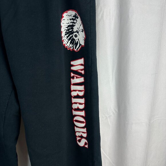 Gildan Heavy Blend Warriors Logo Sweatpants Black Size L Cotton & Polyester - Picture 2 of 6